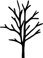 simplicity dead tree freehand drawing.