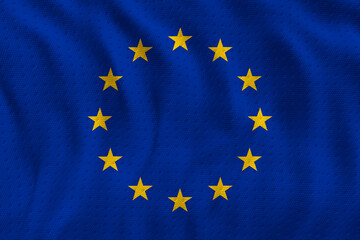 National flag of Europe. Background  with flag of Europe.