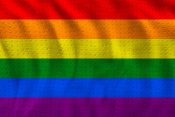 National Flag of Gay Pride. Background  with flag of Gay Pride
