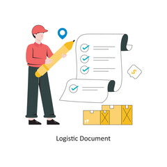 Logistic Document  Flat Style Design Vector illustration. Stock illustration