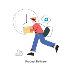 Product Delivery Flat Style Design Vector illustration. Stock illustration