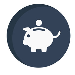 Saving Business Icon Circle Shadow
