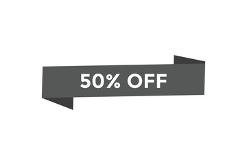50% off special offers. Marketing sale banner for discount offer. Hot sale, super sale up to 50% off sticker label template
