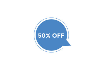 50% off special offers. Marketing sale banner for discount offer. Hot sale, super sale up to 50% off sticker label template
