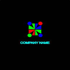 omunication technology connection colorefull icon concept