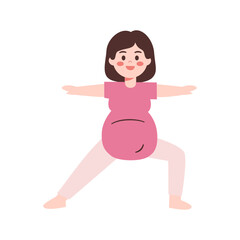 Obraz na płótnie Canvas Pregnant Woman Doing exercise