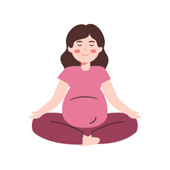 Fototapeta na wymiar Pregnant Woman Doing yoga