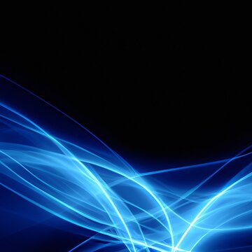 Abstract Blue Swoosh Background With Soft Smooth Elegant Waves. Generative AI