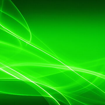 Abstract Green Swoosh Background With Soft Smooth Elegant Waves. Generative AI