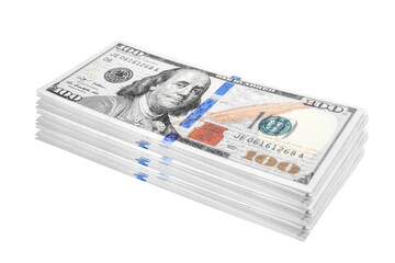 Money pile of dollars