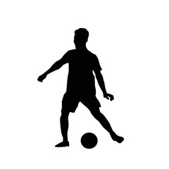 Fototapeta na wymiar black and white football player, suitable for use by all those related to the world of sports