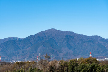 Fototapeta na wymiar 初冬の丹沢大山の風景