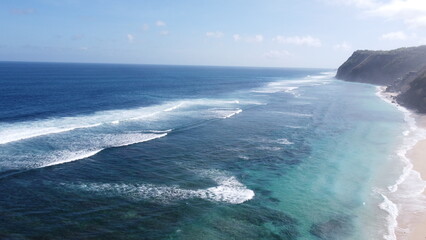 Beautiful beach scenery at Tropical Island BALI, Indonesia