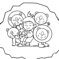 Daniel lives with a fearlessly cute lion.