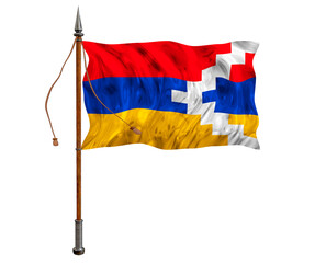 National flag  of Artsakh. Background  with flag  of Artsakh