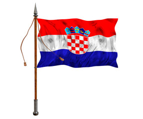 National flag  of Croatia. Background  with flag  of Croatia