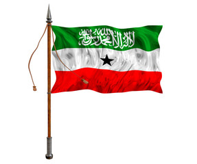 National flag  of Somaliland. Background  with flag  of Somaliland