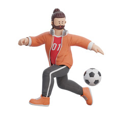 Man Playing Soccer