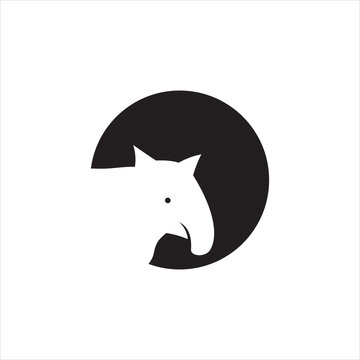 tapir animal head logo vector design. apir and boar wild animal silhouette. Good use for symbol, logo, web icon, mascot, avatar, sticker design, game element, or any design you want. 