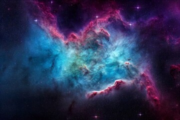 Fototapeta na wymiar Beautiful universe, nebula and stars, background