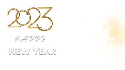 2023 Happy new year wish image with blur transparent background