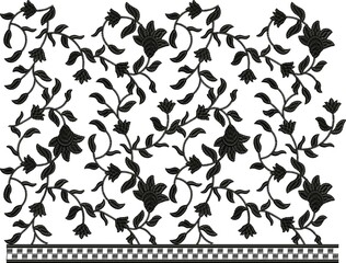 Obraz na płótnie Canvas Embroidery Motif Textile Print Design For Mughal Art Manually Illustration 