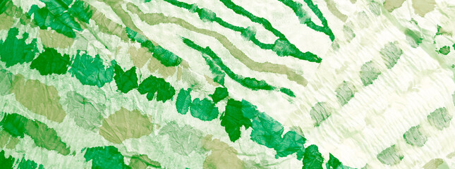 Light Abstract Splash. Dirty Art Painting. Watercolor Print. Aquarelle Texture. Green Tie Dye Batik. Wet Art Print. Splash Banner. Light Brushed Banner. Tie Dye Grange. White