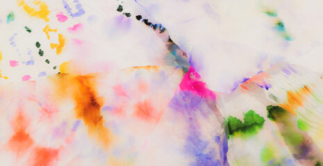Multicolor Dirty Art Background. Abstract Dirty Art. Aquarelle Texture. Brushed Graffiti. Tie Dye...