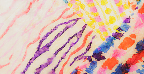 Fancy Abstract Splash. Dirty Art Painting. Aquarelle Texture. Watercolor Print. Light Tie Dye...