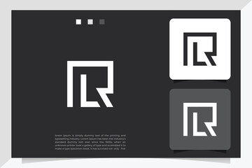LR or LR letter designs for logo and icons