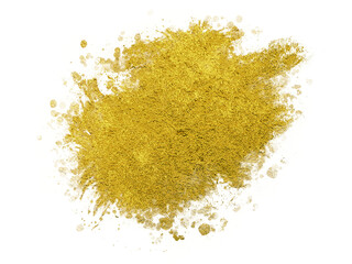 Abstract gold grunge texture with metallic background, overlay element for backdrop, creative design smudge, isolated object with golden design, transparent backdrop