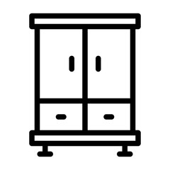 Cupboard Icon Line Style