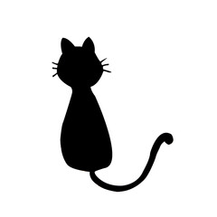 Black cat's silhouette.