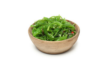 Concept of Japanese cuisine, Chuka salad, isolated on white background