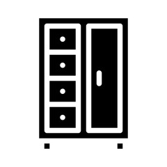 Cupboard Icon Glyph Style