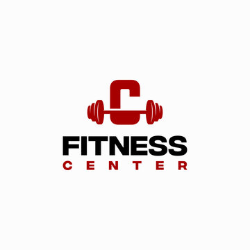 C Initial Fitness Center Logotype template vector, Fitness Gym logo