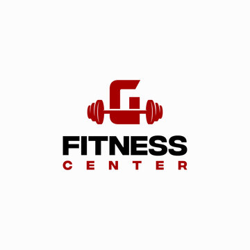 G Initial Fitness Center Logotype template vector, Fitness Gym logo