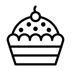 Cupcake Icon Line Style