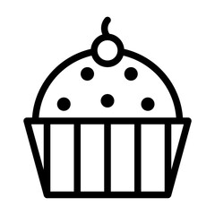 Cupcake Icon Line Style