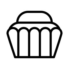 Fototapeta premium Cupcake Icon Line Style