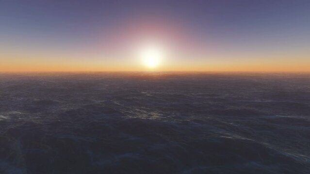 sunset over ocean