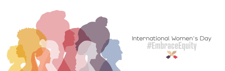 International Women's Day banner. #EmbraceEquity
