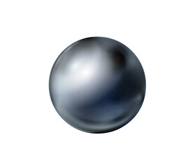 Nickel plating or oxidation realistic metal sphere isolated. Orb. Grey polished glossy ball, chrome metallic circle object. png