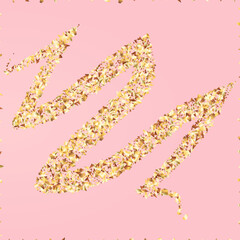 Yellow Dust Holiday Vector Pink Background.