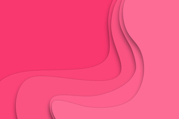 trendy 3d paper cut rosy pink background with copy space