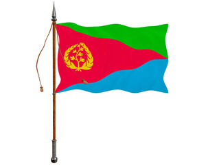 National flag  of Eritrea. Background  with flag  of Eritrea