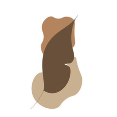 aesthetic pastel blob with leaf