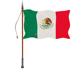 National flag  of Mexico. Background  with flag  of Mexico