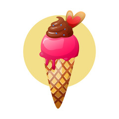 Ice Cream Vector Illustration Colorful