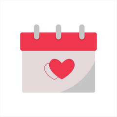 Cute Valentine Calendar Illustration